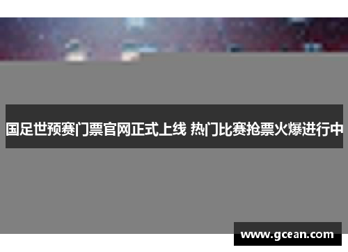 国足世预赛门票官网正式上线 热门比赛抢票火爆进行中