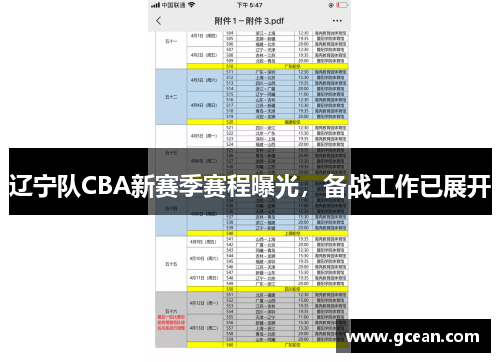 辽宁队CBA新赛季赛程曝光，备战工作已展开